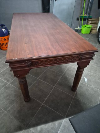 Mesa comedor madera maciza fija