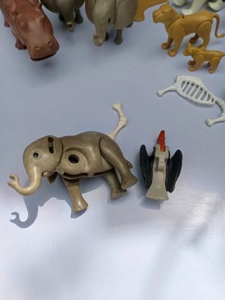 Lote animales Playmobil: hipopótamos, elefantes, l
