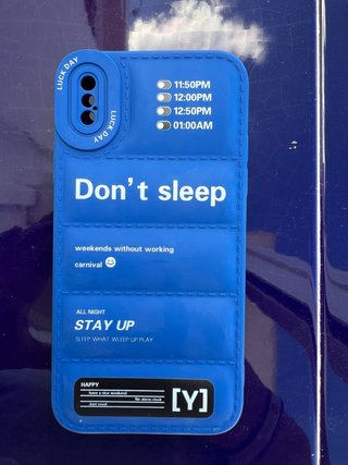 Funda iPhone X Azul Don't Sleep