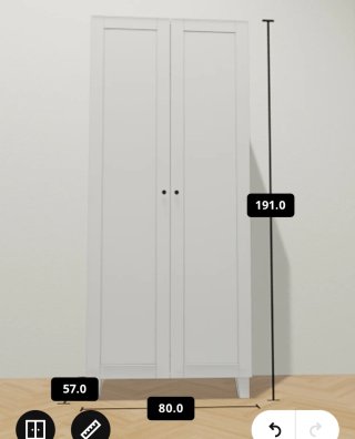 Armario Platsa Ikea Blanco 80x191