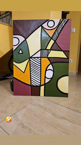 Cuadro abstracto hecho a mano
