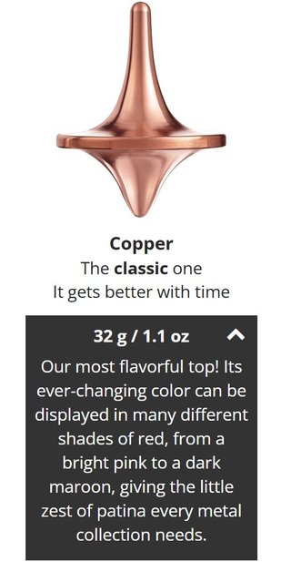 Peonza ForeverSpin cobre 100%