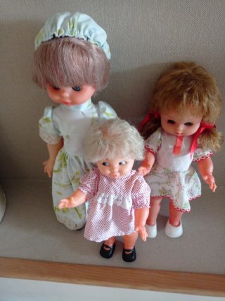 Lote di 3 bambole vintage