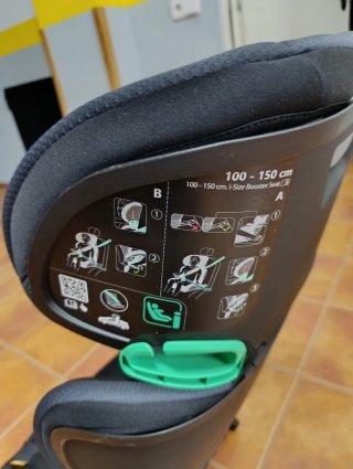 Silla coche  100-150cm, con asofix, color negro