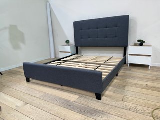 Cama Matrimonial 135cm Tela Gris