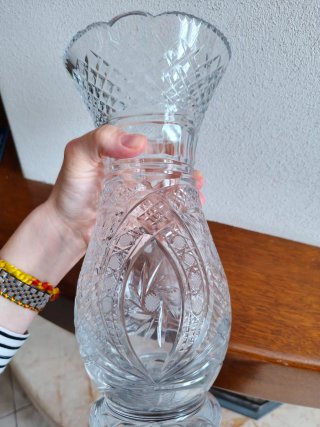Vaso in vetro decorato
