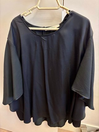 Blusón Uterqüe Negro Talla Única