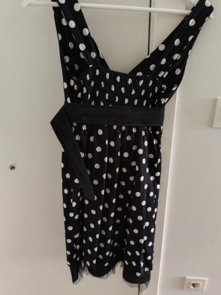 Vestido Kling lunares negro y blanco