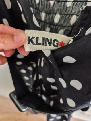 Vestido Kling lunares negro y blanco