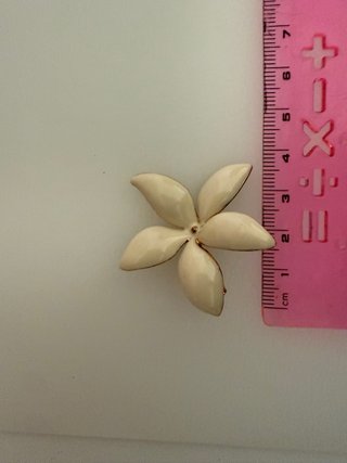 Pendientes CH Jazmín Grandes Beige/Oro