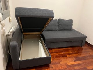 Sofá Cama Gris 3 Plazas Chaiselongue IKEA