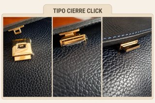 Bolso de piel azul