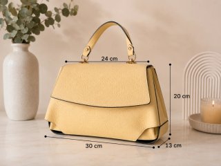 Bolso de piel azul