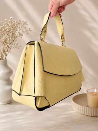 Bolso de piel azul