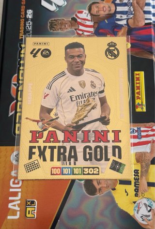 Panini Extra Gold Mbappé Adrenalyn 2025-26