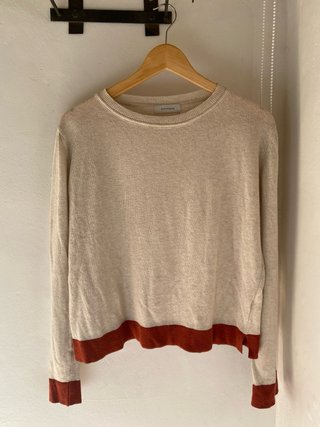 Jersey Somsis Beige y Rojo Talla Única