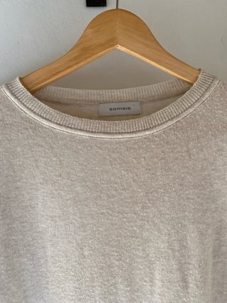 Jersey Somsis Beige y Rojo Talla Única