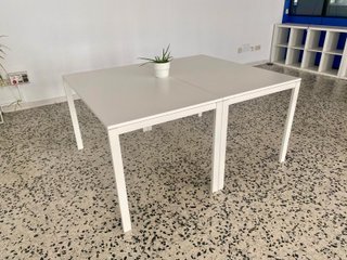 12 Mesas Comedor/Escritorio Melltorp Blanca 10uds.