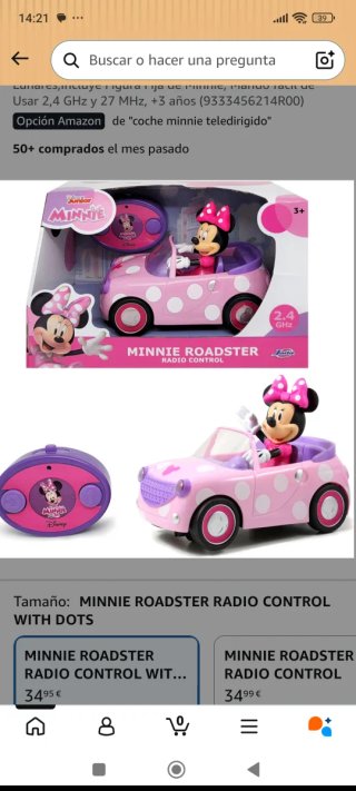 Coche Minnie Radio Control Disney Junior