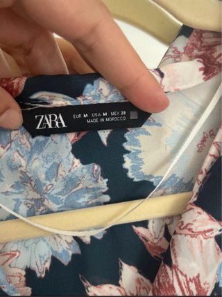 Camisa Zara Estampado Floral Satinada