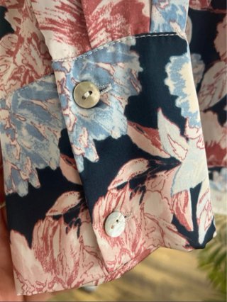 Camisa Zara Estampado Floral Satinada