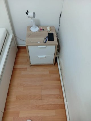 Habitación juvenil azul y blanco