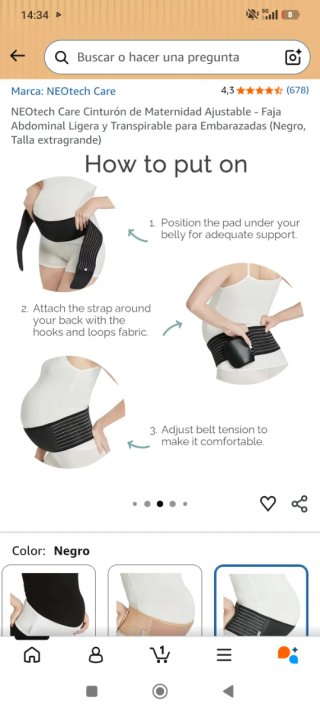 Faja de soporte para maternidad NeoTech Care