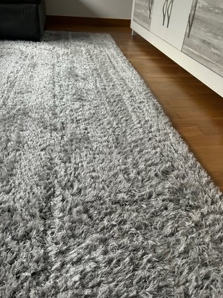 Tappeto Shaggy Grigio Morbido
