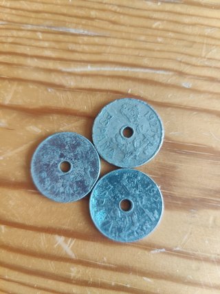 6 Monedas 25 Céntimos España 1927 Alfonso Xlll