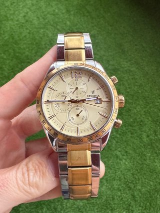 Festina F16761/1 Cronógrafo Dorado y Plateado