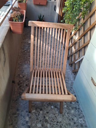 4 Sillas plegables madera acacia