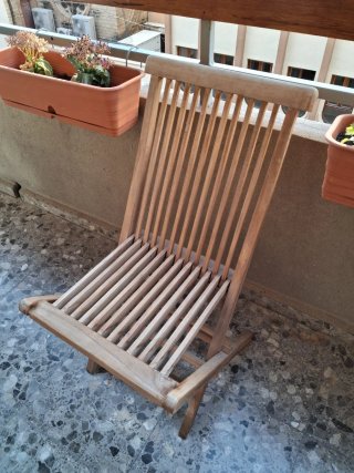 4 Sillas plegables madera acacia