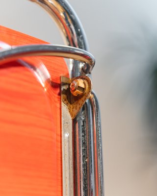 Carrito Camarera Plegable Formica Rojo Vintage 70s