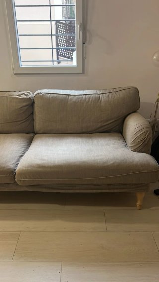 Sofá beige de tela