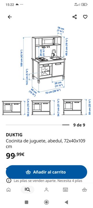 Cocinita IKEA de madera