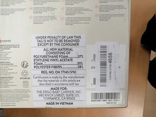 Ergobaby. Mochila portabebe Adap recién nacido