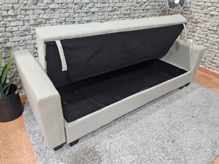 Sofá Cama Beige de 3 Plazas