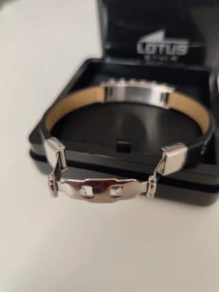 Pulsera Lotus Style Original Cuero y Acero