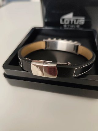Pulsera Lotus Style Original Cuero y Acero