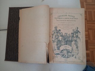 Libro antiguo de 1868 Educación Política.