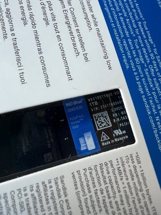 WD Blue SN5100 SSD 1TB NVMe PCIe 4.0