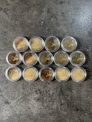 Lote 14 monedas 2 euros conmemorativas SC