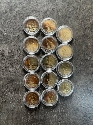 Lote 14 monedas 2 euros conmemorativas SC