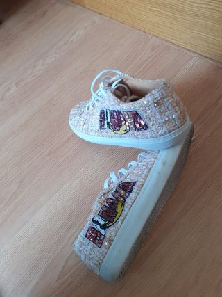 Zapatillas Zara Talla 38 Lentejuelas