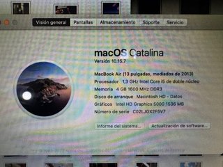 MacBook Air 2013 Plata