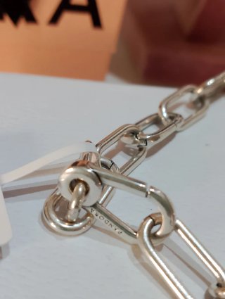 Bracciale Pandora con Perle e Maglie in Argento