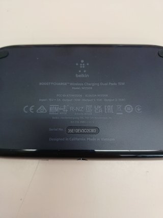 Caricabatterie Wireless Dual Belkin 15 W Nero