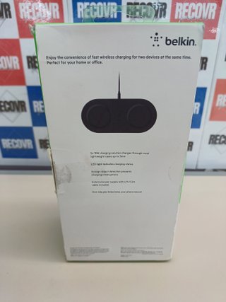 Caricabatterie Wireless Dual Belkin 15 W Nero