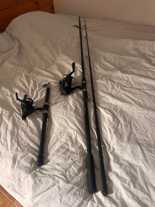2 cañas pescar- RESIFIGHT 2.40 y Set Caperlan 360
