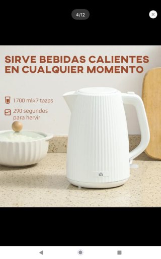 Hervidor de agua blanco 1,7L